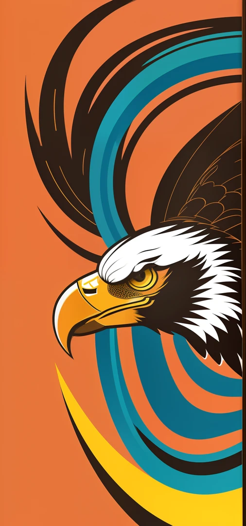 Impresionante arte vectorial, Creative design , Aquila , Arte de Eagle Line, Color design, Lleno de colorido - (Eagle grasping the head of a snake: 1.7), agregar efecto al final
