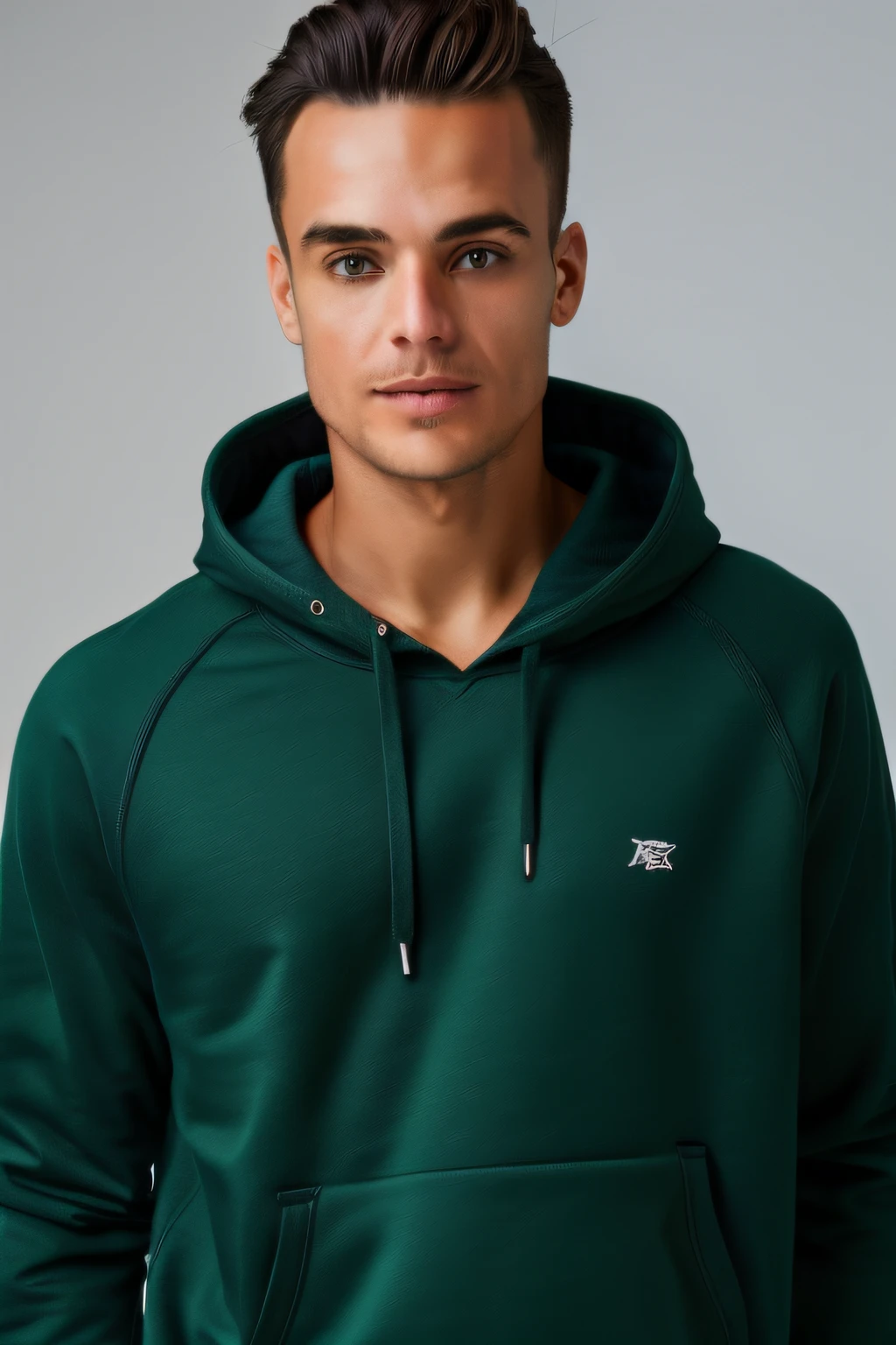 Wear a sweatshirt,green color