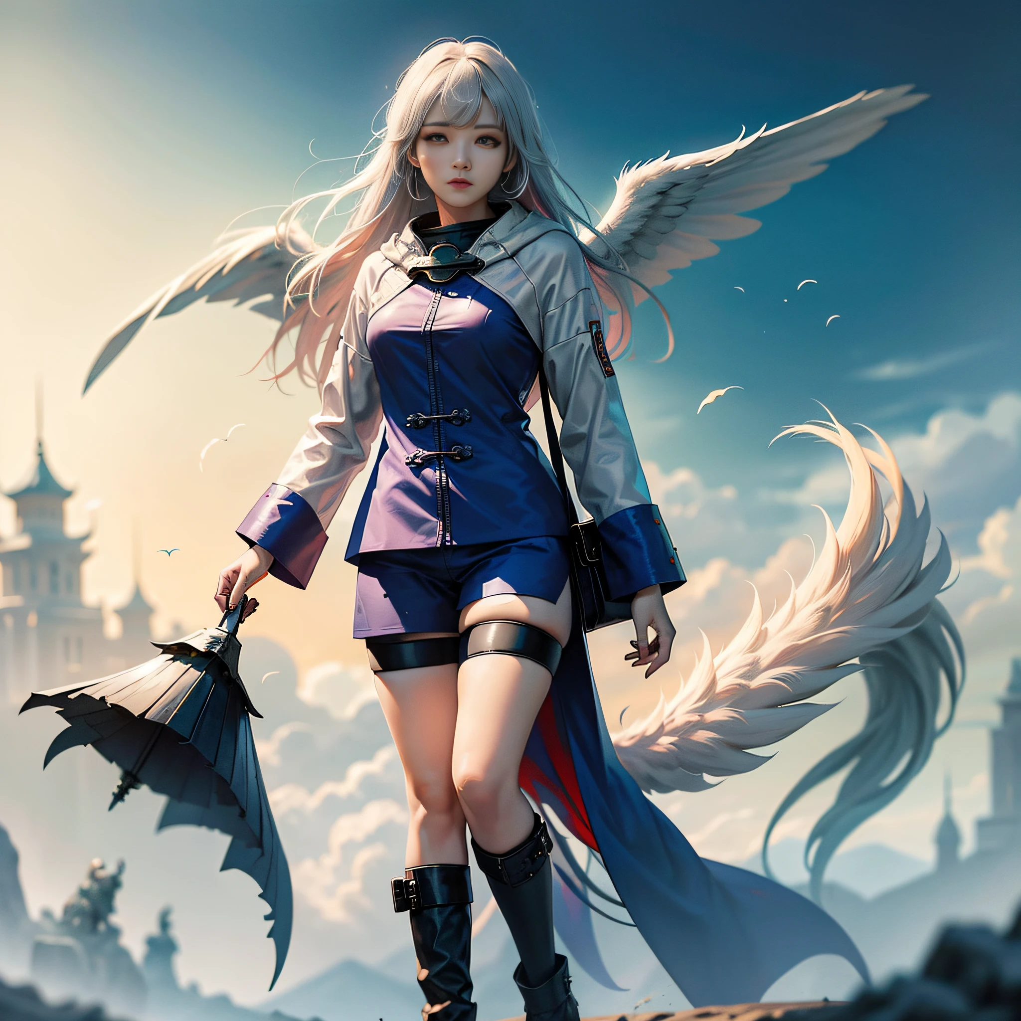 Chinese mythology, a wolf with colorful wings, colorful clouds
Negative prompt: circle, mountain, easynegative
Steps: 30, Size: 768x768, Seed: 169007305, Version: v1.5.1, Sampler: DPM++ SDE Karras, CFG scale: 5, Model hash: bad6f46c39, Hires steps: 8, "easynegative: c74b4e810b03", Hires upscale: 2, Hires upscaler: SwinIR_4x, Denoising strength: 0.4