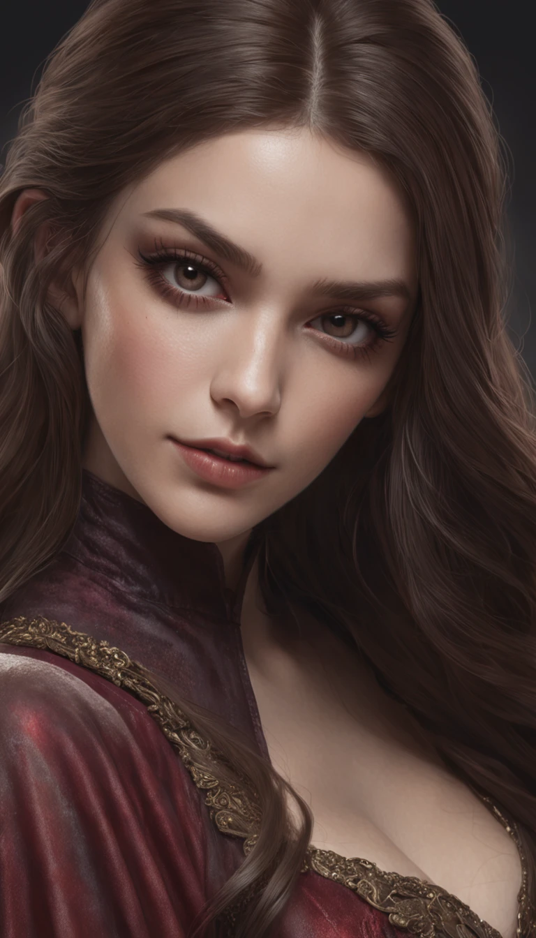 pintura de uma mulher elfa em um manto escuro com um cidade no fundo, artgerm detalhado, Aly Fell e Artgerm, Mulher elfa, Orelhas pontudas. Retrato do Paladino Feminino, retrato de arte conceito de fantasia, retrato de fantasia fosco detalhado, Artgerm extremamente detalhado, Magali Villeneuve», retrato artgerm, Elfo Feminino, Artgerm Julie Bell Beeple