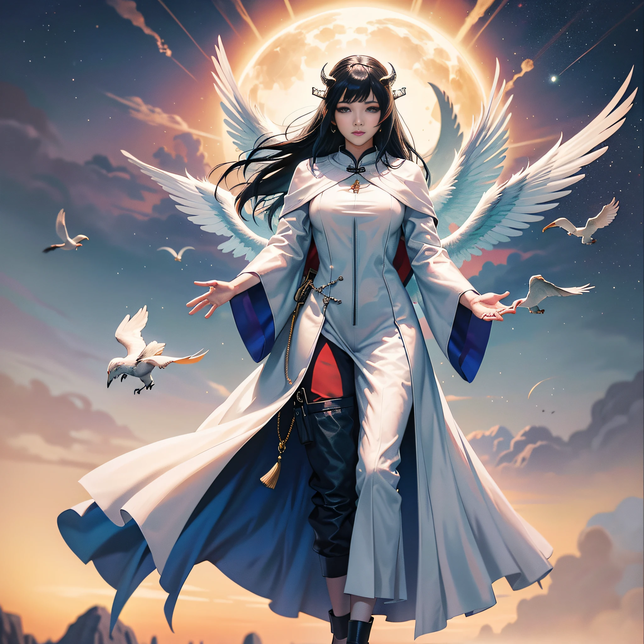 Chinese mythology, a wolf with colorful wings, colorful clouds
Negative prompt: circle, mountain, easynegative
Steps: 30, Size: 768x768, Seed: 169007305, Version: v1.5.1, Sampler: DPM++ SDE Karras, CFG scale: 5, Model hash: bad6f46c39, Hires steps: 8, "easynegative: c74b4e810b03", Hires upscale: 2, Hires upscaler: SwinIR_4x, Denoising strength: 0.4