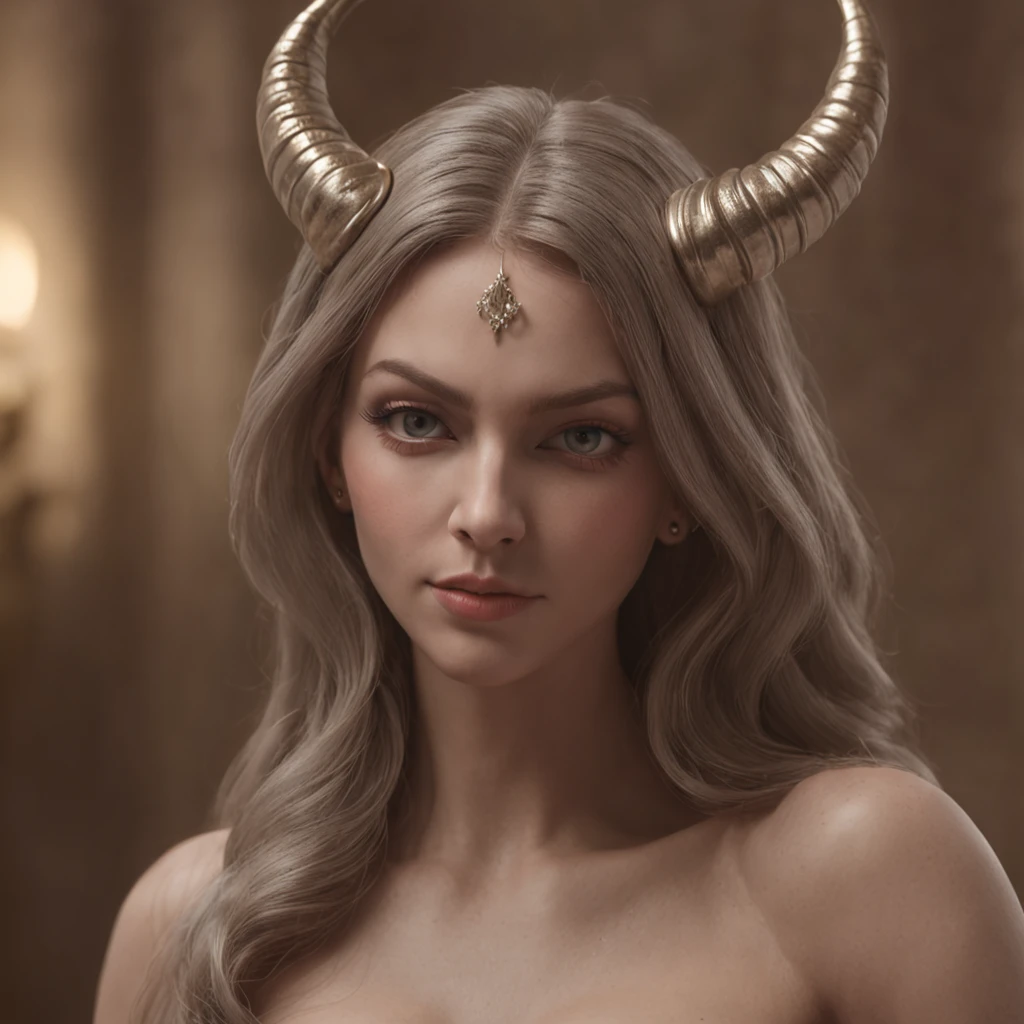 (professional 3d render:1.3) af (Realistic:1.3) The most beautiful artistic photo in the world, The muscular virgin Mary seductively bends and embraces the devil
