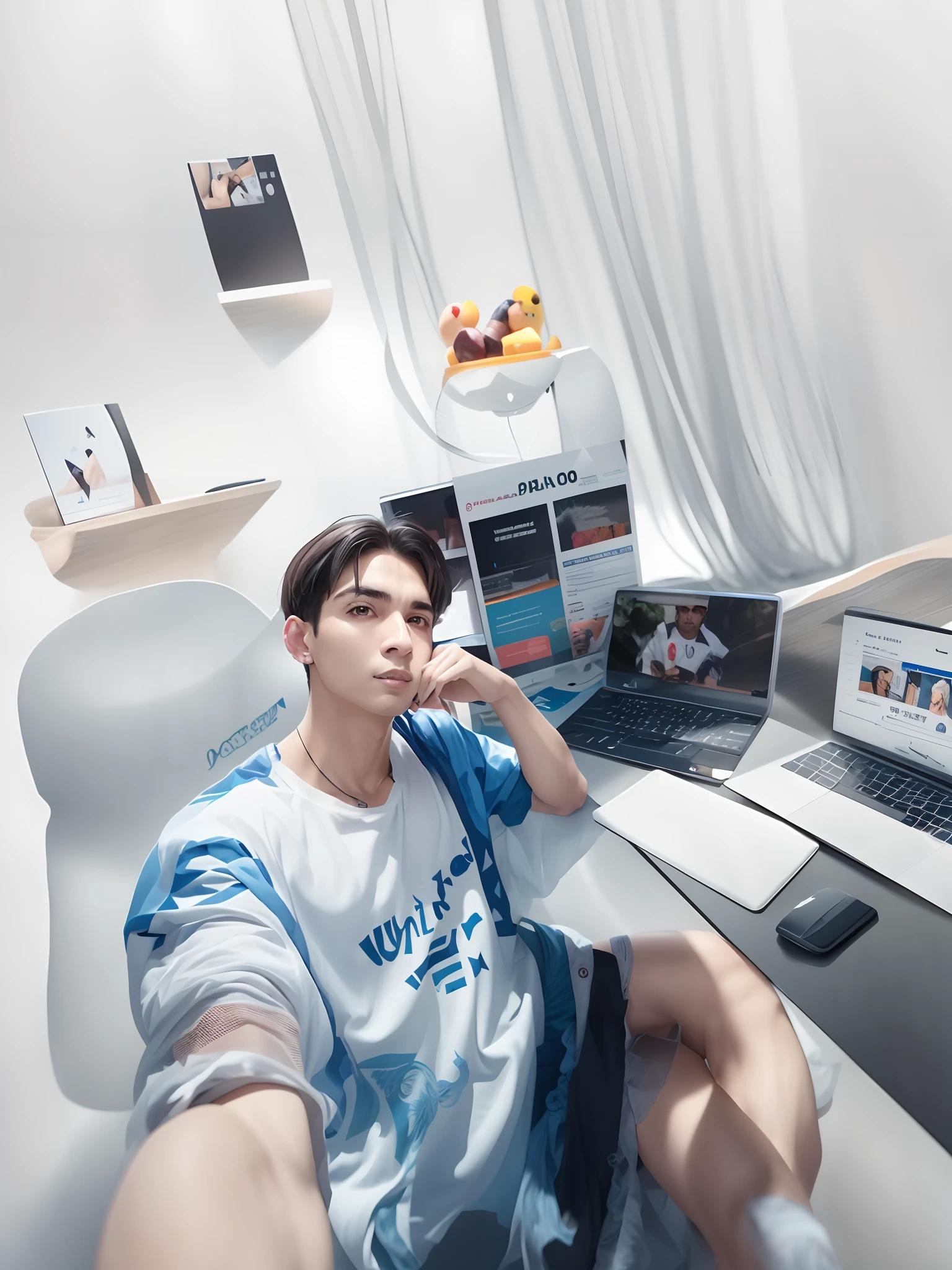 there is a man sitting at a table making a peace sign, mateus 9 5, caio santos, foto realista, zigor samaniego, frontal picture, edu souza, icaro carvalho, Henry Alvim Correa, david rios ferreira, victor maristane, emad mostaque, carmelo blandino