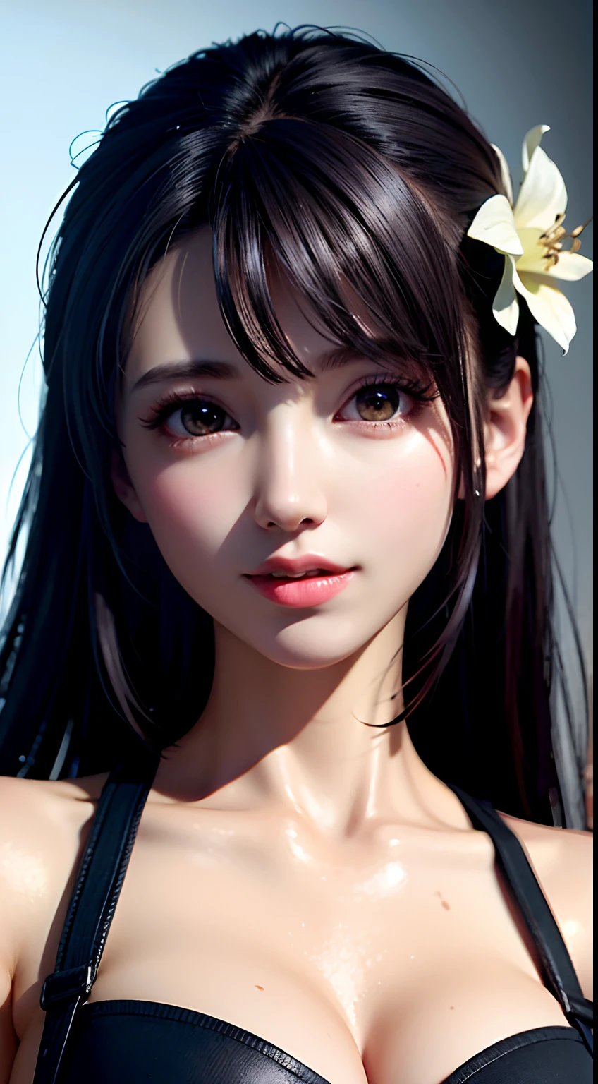 stechu，（Street photography background：1.4），（（tachi-e）），Original，（illustratio：1.1），（best qualtiy），（tmasterpiece：1.1），（Very detailed CG unity 8k wallpaper：1.1），（a color： 0.9),(panoramicshooting:1.4),(solo person:1.2),(Splash ink),(Splash color),((aquarelle)),sharp and clear focus,{ 1girl standing },((korean style )),flower background ,exteriors,Rochas,Look at the viewer,Make happy faces,Soft smile,chaste,Beautiful delicate face and eyes,Delicate garment pattern details,brunette color hair,blackigeyes,shuicolor