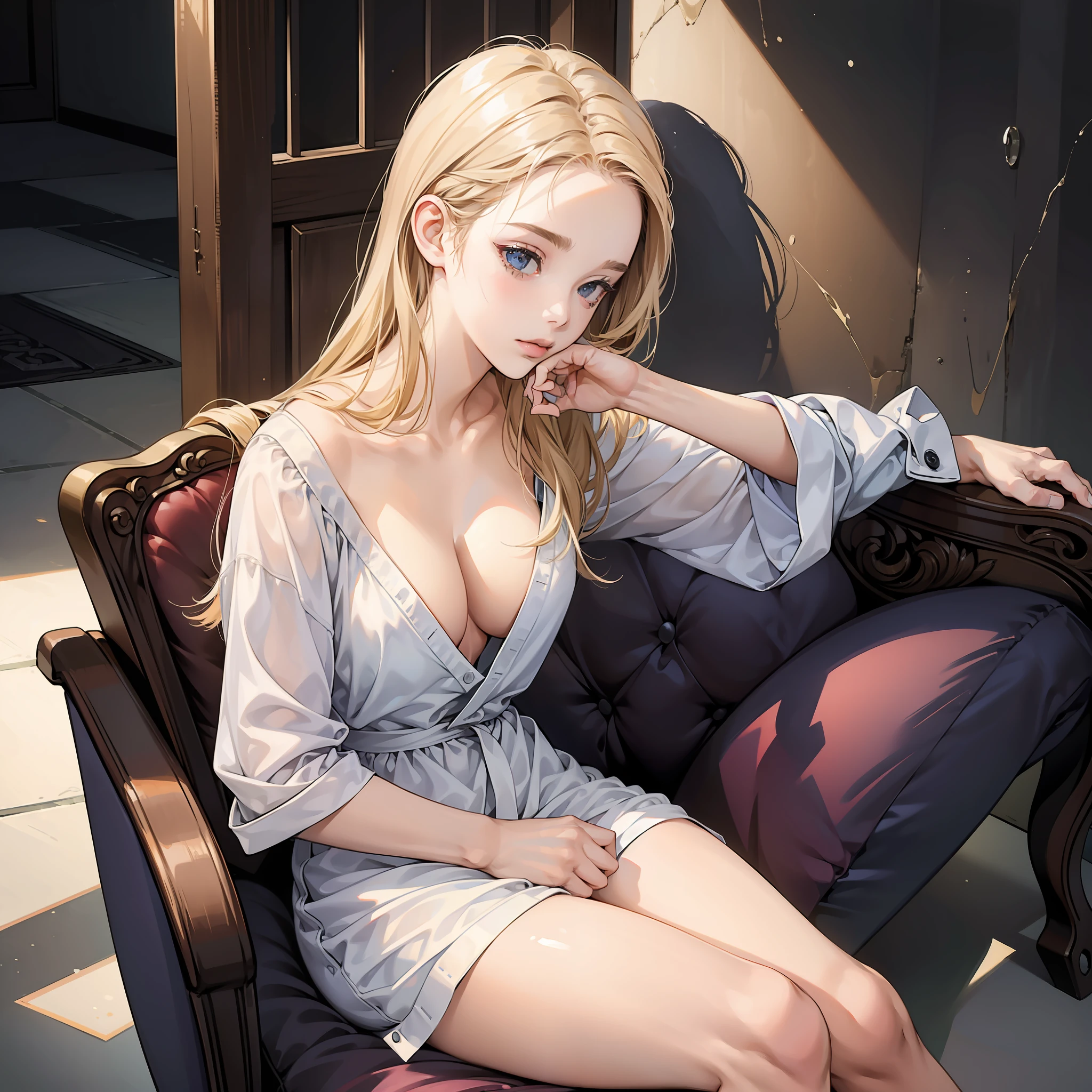 (1girl:1.3),realistic photograph, photorealistic:1.4
official art, ultra detailed, beautiful and aesthetic, beautiful, masterpiece, best quality, sitting down, spread legs, hands behind head,
big breasts,(naked), fingers spreading open,