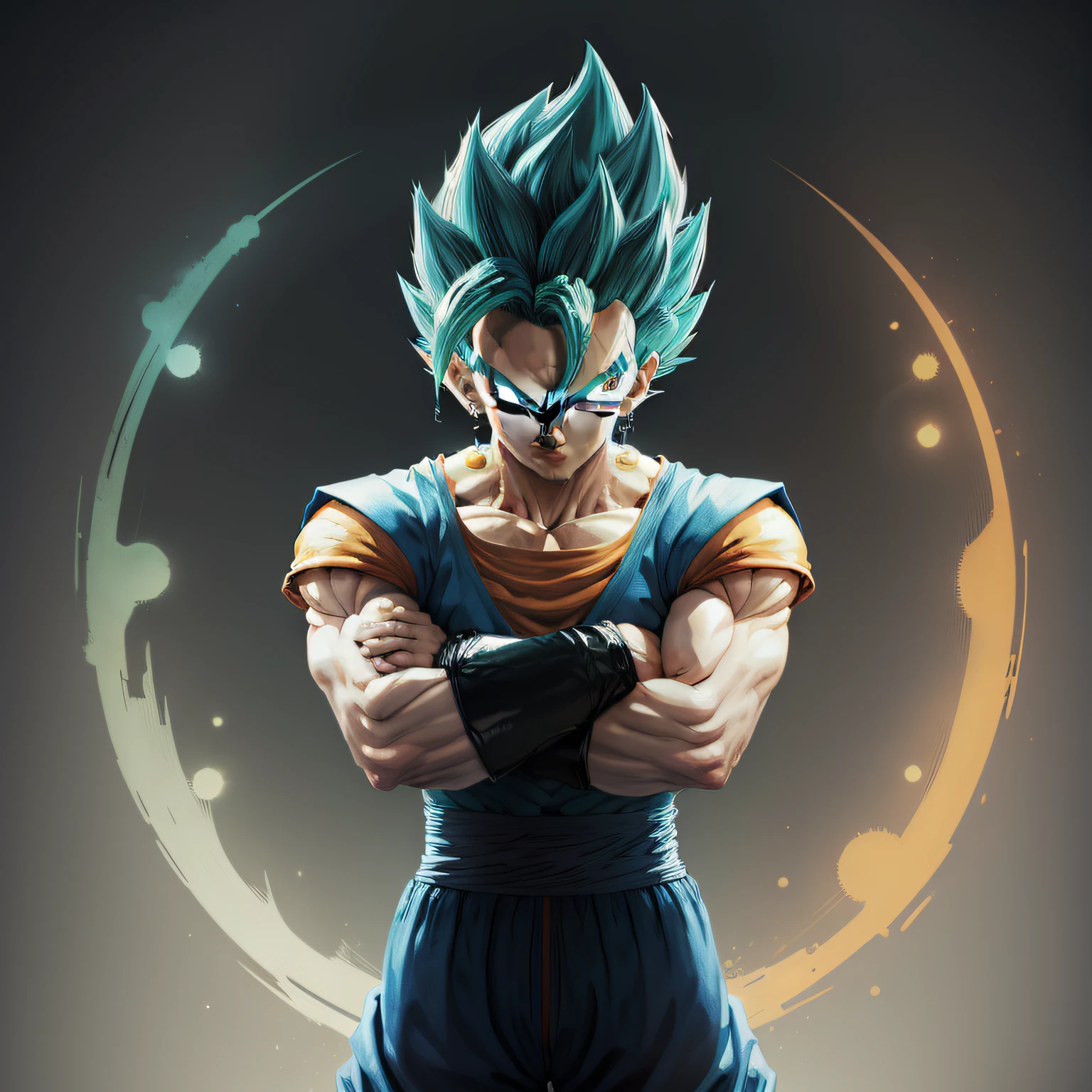 Vegetto Super Saiyan Transformation Arms Crossed