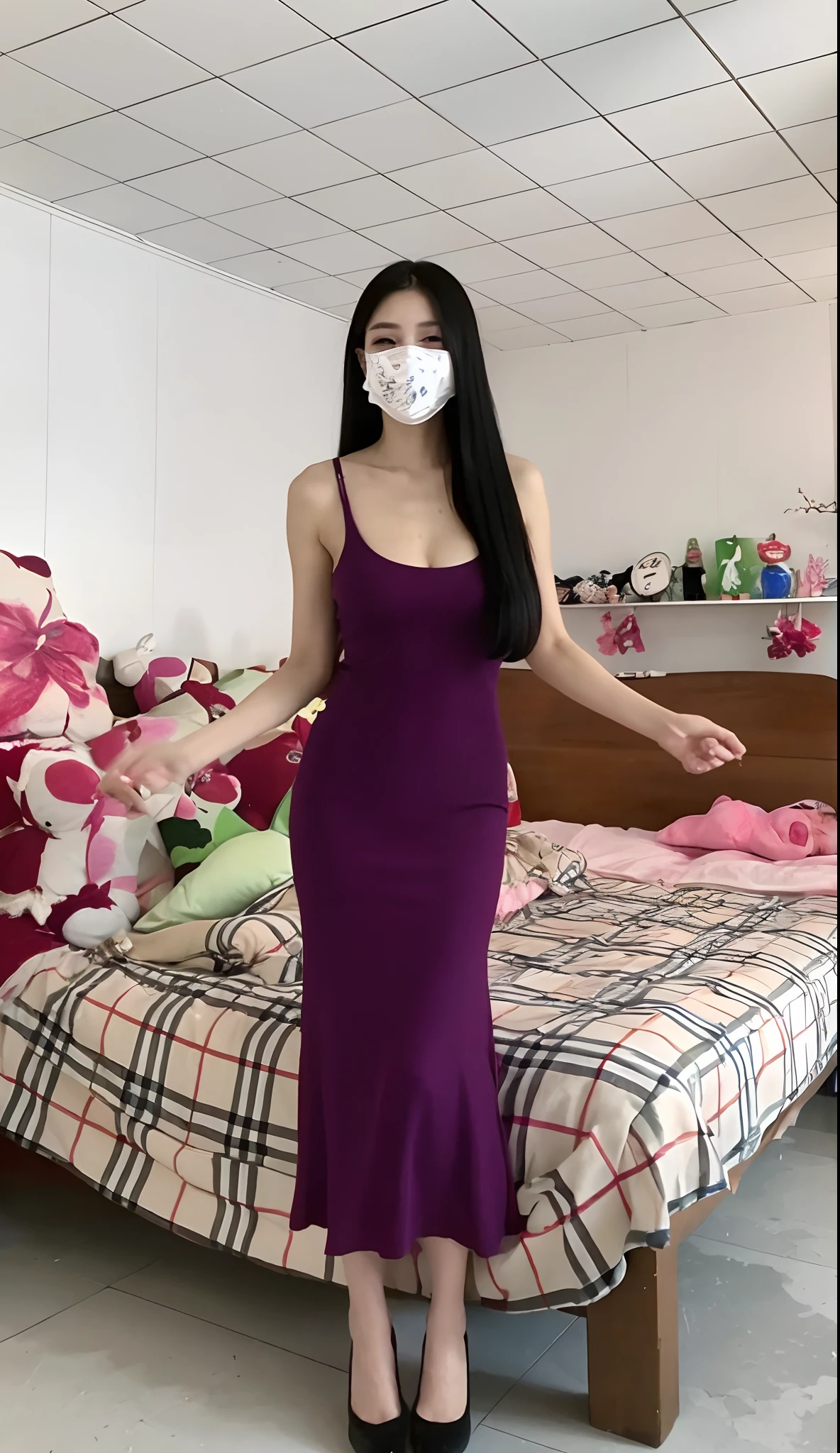 ((Best Quality, 8K, Masterpiece: 1.3)), 1girl, Slim Abs Beauty: 1.3, (Hairstyle Casual, Big Breasts: 1.2), Dress: 1.1, Super Fine Face, Delicate Eyes, Double Eyelids, Smile, Home