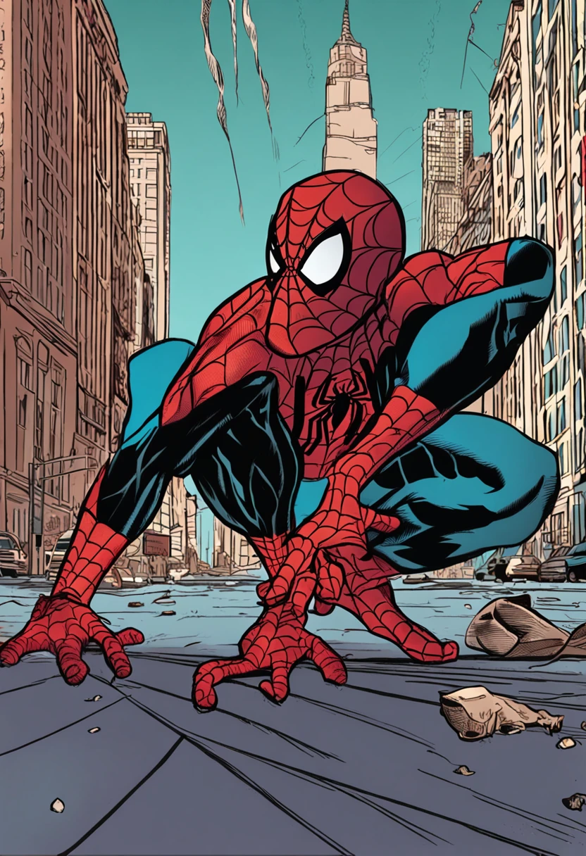 illustration cute of SpidermanClasic male masterpiece