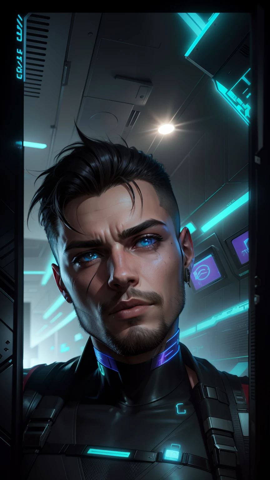 Change background full body cyberpunk handsome boy , realistic face , 8k , ultra realistic ,