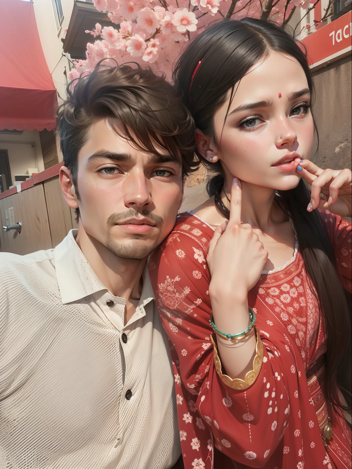 Realistic face and background change