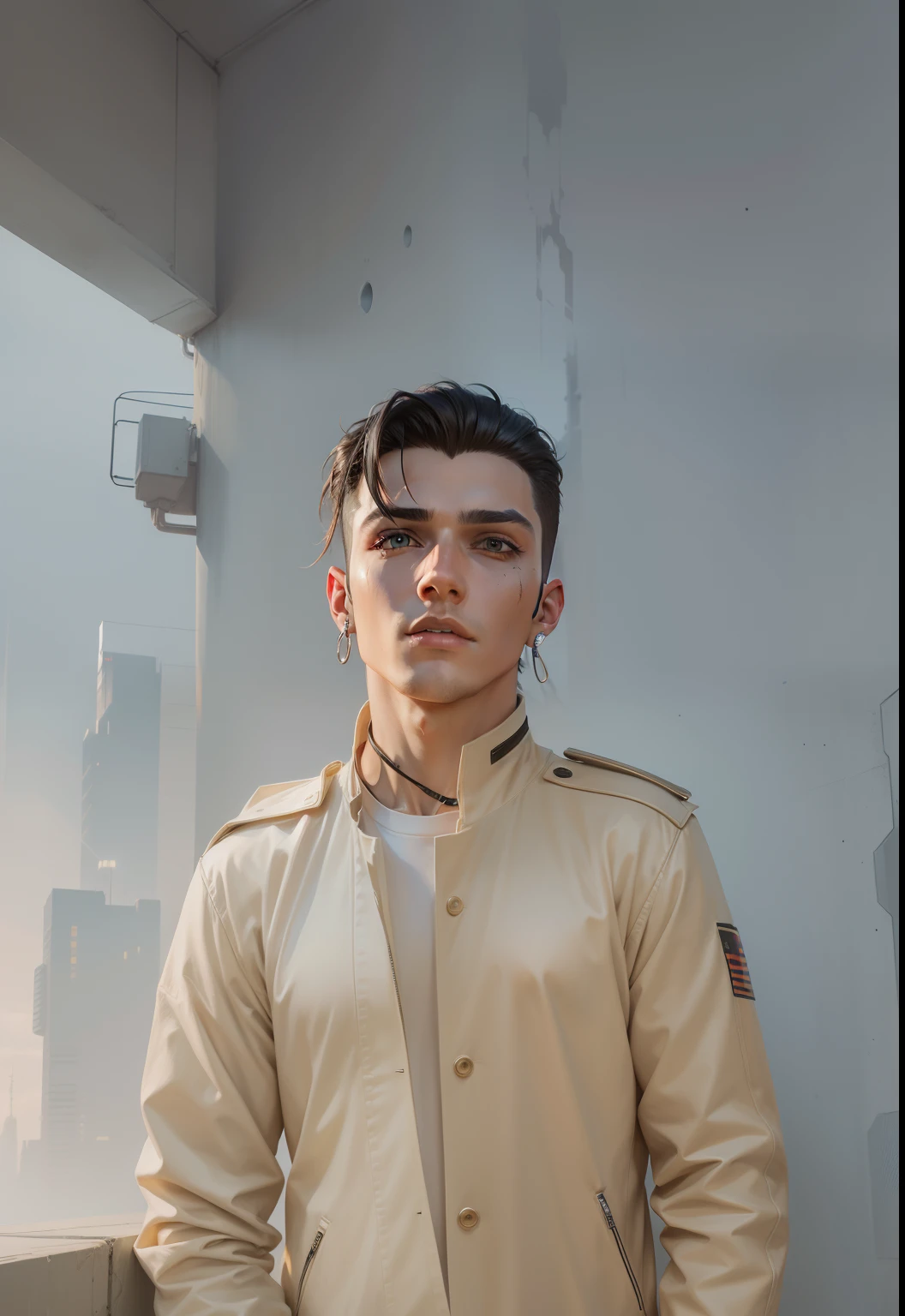 Change background cyberpunk handsome boy, realistic face, 8k, ultra