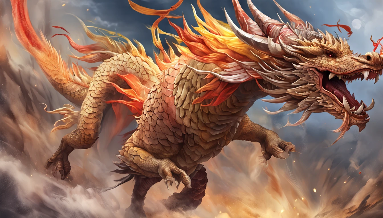 Chinese dragon, full bodyesbian, Loong, extremely detailed CG unity 8k wallpaper), (colorful:1.2), long hair, sharp teeth, red eyes, teeth, huge, Hires upscale: 1.7, Hires upscaler: 4x_NMKD-Siax_200k, Denoising strength: 0.45, lifelike texture, Dynamic angle, (((+++Lightning and  bodyInterweave///))), Colorful auspicious clouds, drop shadow, atmospheric perspective, panorama, wide shot, 16k, anatomically correct, super detail