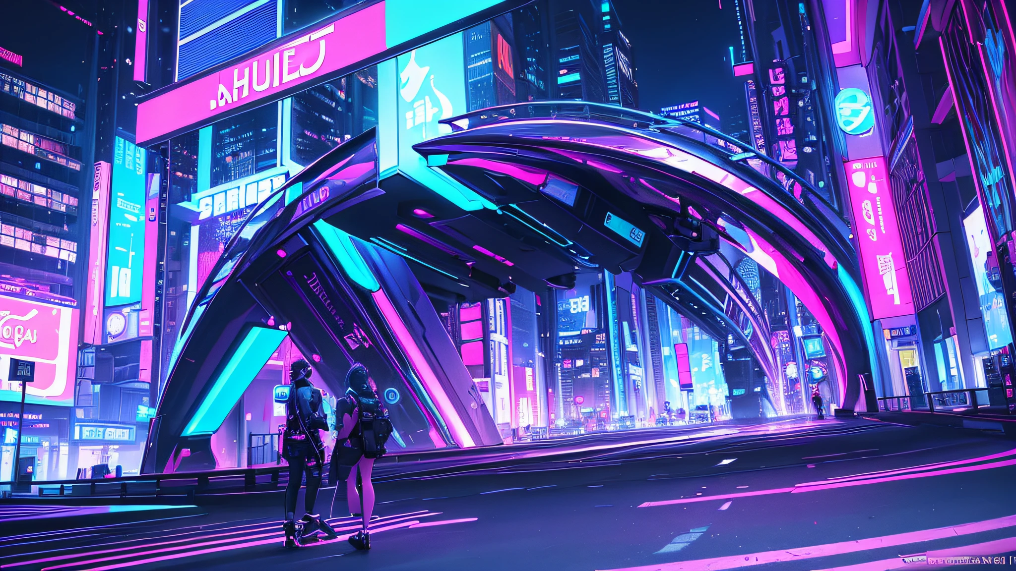 (masterpiece, top quality, best quality, official art, beautiful and aesthetic:1.2),(blue purple neon lighting), (vibrant glow), dynamic colors, striking contrast, futuristic vibe, electric energy,reflective surfaces,(cityscape:1.3),8k,official wallpaper, (cyberpunk:1.2) ,futrue