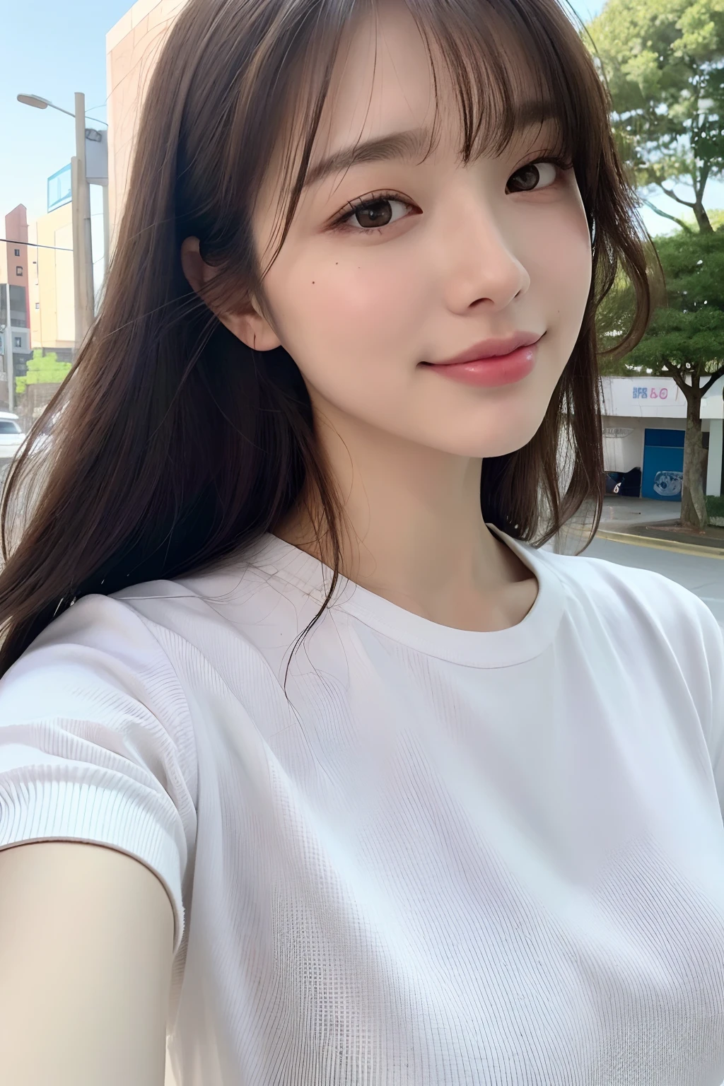 ((Best Quality, 8k, Masterpiece: 1.3)), Focus: 1.2, Perfect Body Beauty: 1.4, Buttocks: 1.2, (Layered Haircut: 1.2)), (Rain, Street:1.3), Highly detailed face and skin texture, Fine eyes, Double eyelids, Whitening skin, Long hair, (Round face: 1.5), sweet_lolita