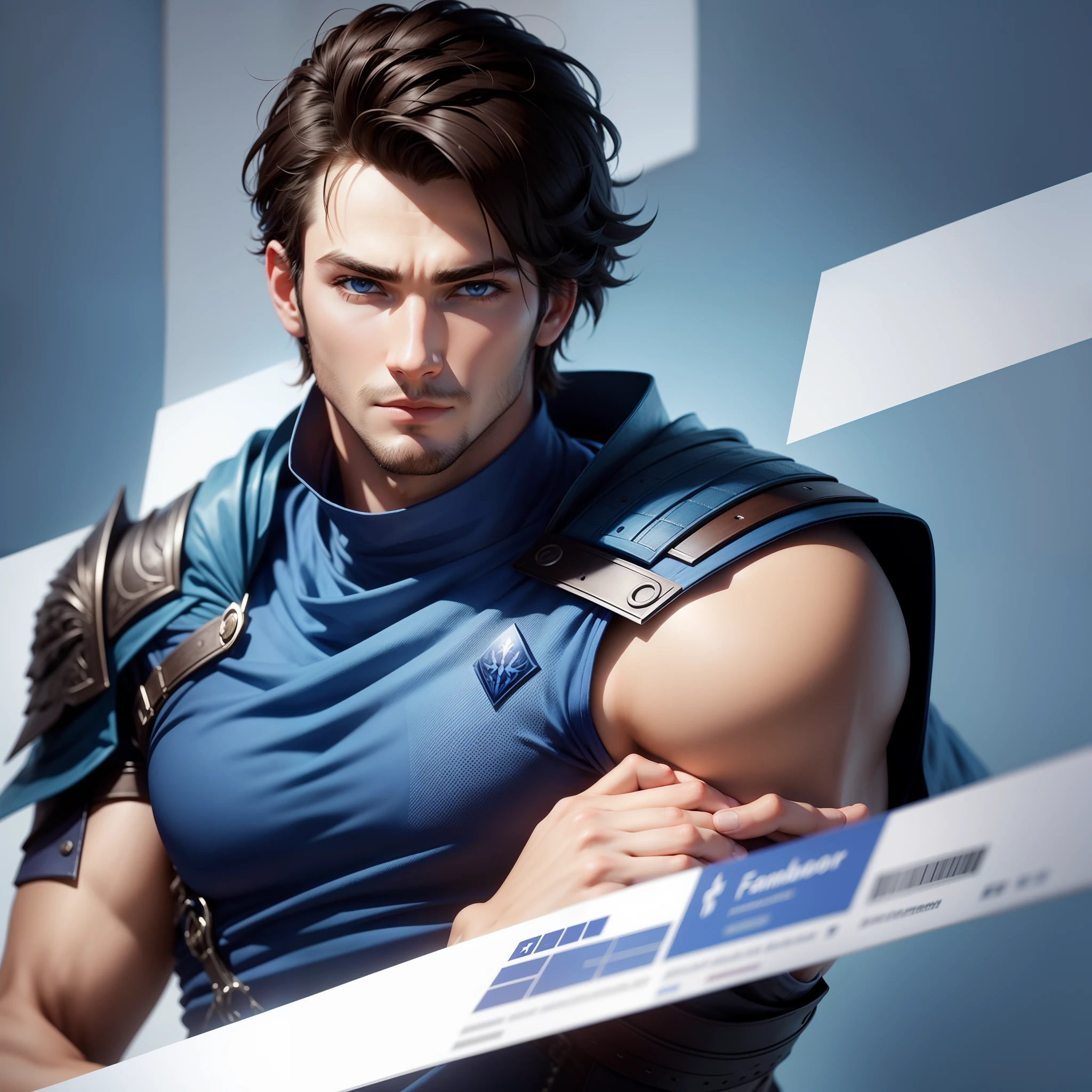 Create a beautiful avatar for a men's Facebook page