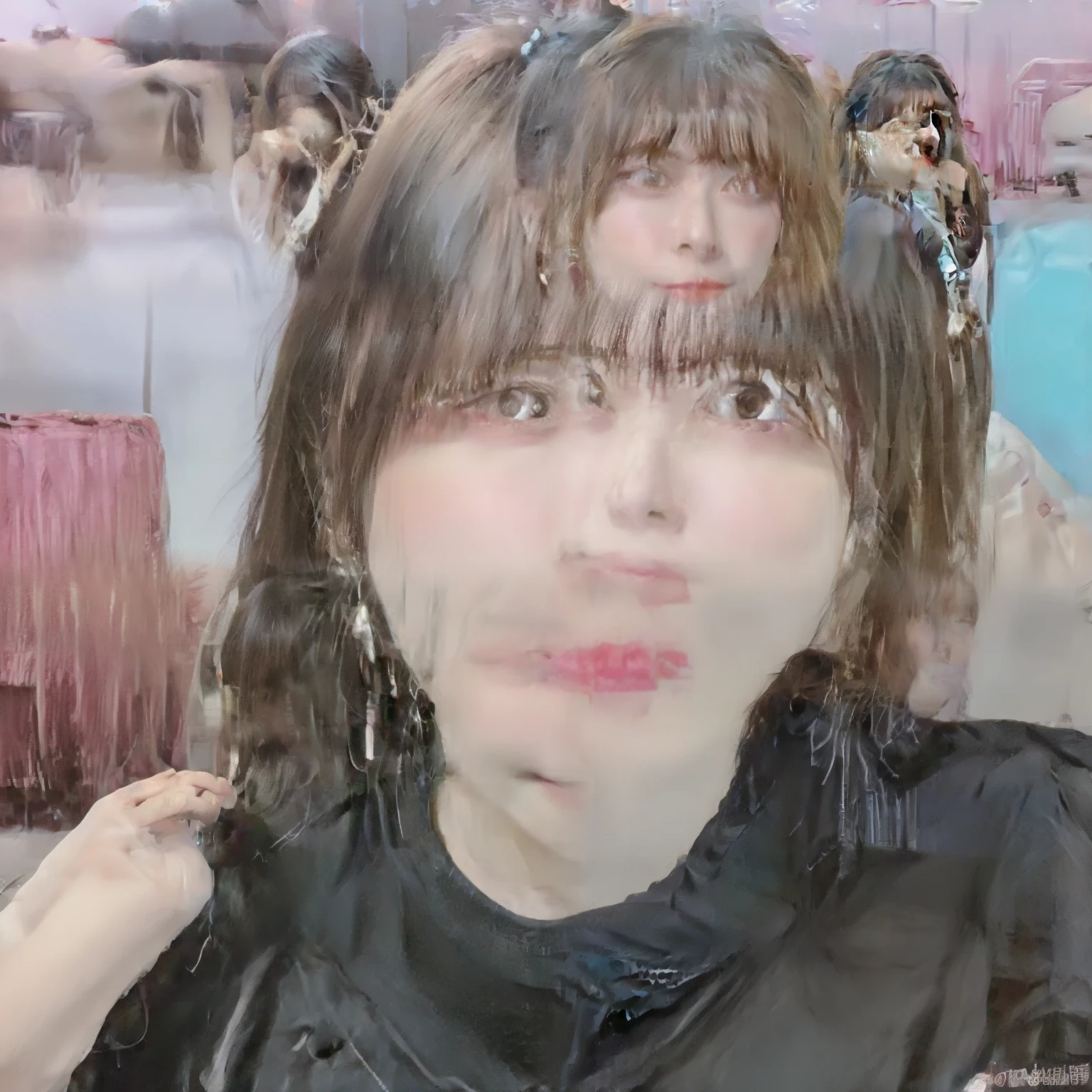 ((Best Quality, 8K, Masterpiece:1.3)), Focus: 1.2, Perfect Body Beauty: 1.4, Buttocks: 1.2, ((Layered Haircut, Breasts: 1.2)), (Wet Clothes: 1.1), (Rain, Street:1.3), Bandeau Dress: 1.1, Highly Detailed Face and Skin Texture, Fine Eyes, Double Eyelids, Whitening Skin, Long Hair, (Shut Up: 1.3), Smile