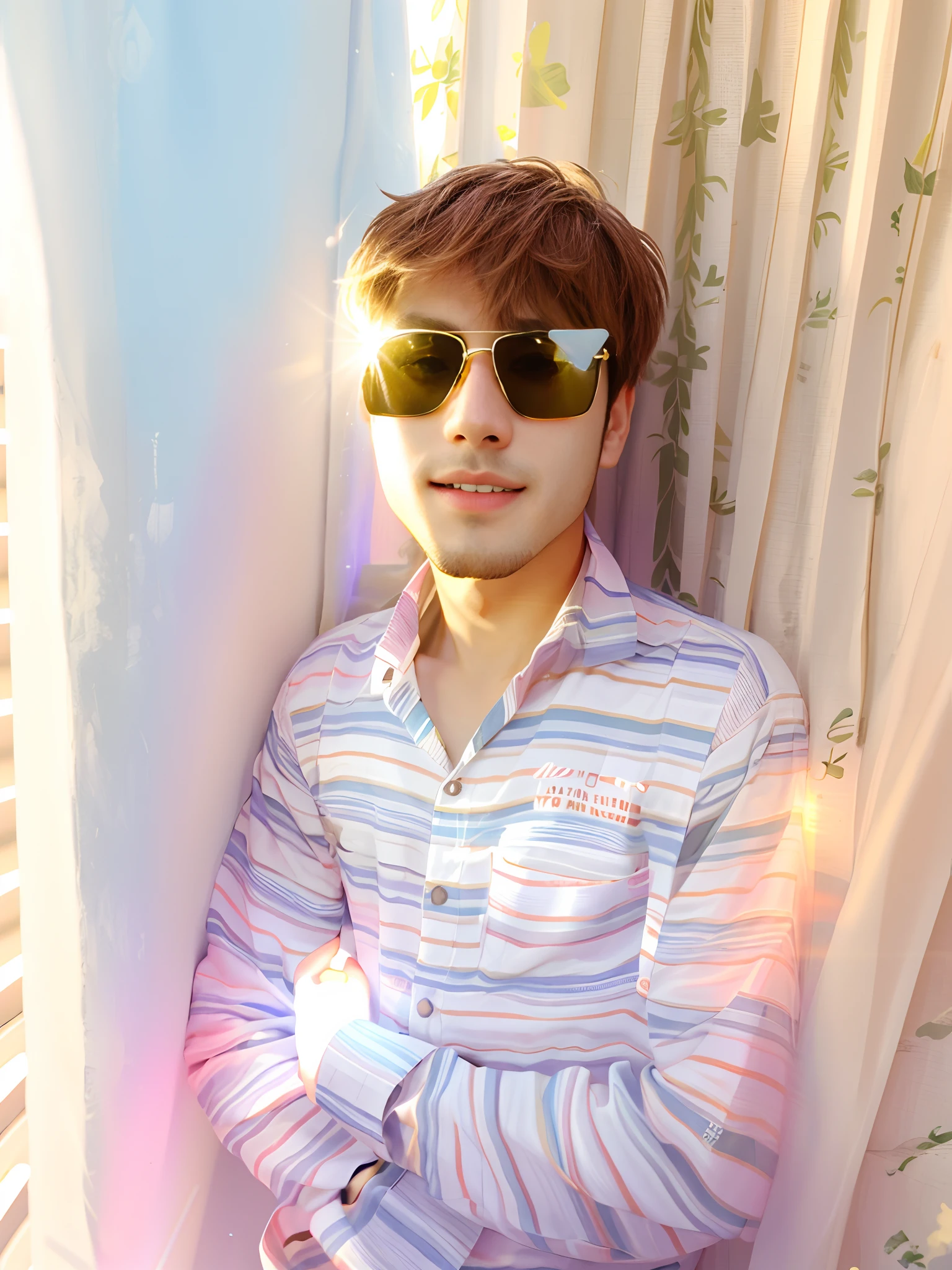 singal photo cute boy light backgrond change no sunglass