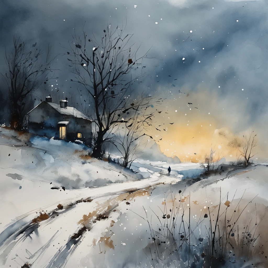 Starry Night, thick fog on the ground, Blue light on the horizon, unreal enginee 5, Cinematic, low angle photo, Motion Blur, depth of fields, Dust, . Splash Art, Drip paint. Perfect color grading. Influence of Karel Appel and Jeremy Mann, Lots of dramatic and threatening scenes, ultra-detailliert, Beautiful, insanely detaileda, Intricate details, Editorial Photography, Shot with a 50mm lens, depth of fields, Tilt Blur, Shutter Speed 1/1000, Lightmaps, Super bright