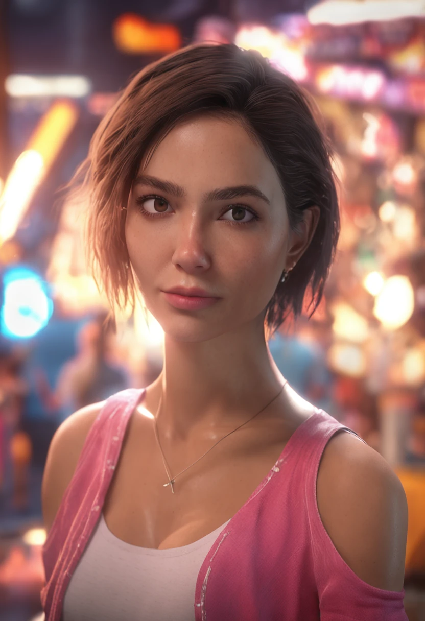 (8k, RAW photo, best quality, masterpiece:1.2), (realistic, photo-realistic:1.37), ultra-detailed, ultra high res,1 girl,looking at viewer,beautiful detailed face,smile,narrow,(slim waist:1.3),shirt, beautiful detailed skin, skin texture, floating hair,professional lighting,