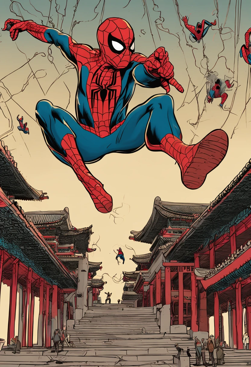 Spidey + the forbidden city + Walk on the walls