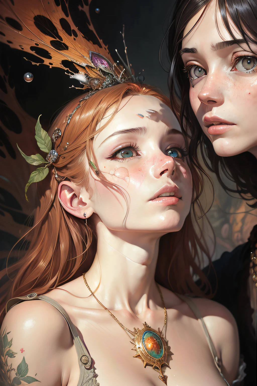 Eva notty, Dynamic manga oil painting , highly detailed painting by gaston bussiere HD by Jenny Saville and by Hope Gangloff maximalist mannerism, surrealism", by Daniel Merriam, Nikolina Petolas, Peter Gric, Dariusz Klimczak, surreal hallucinatory intricately detailed sharp focus