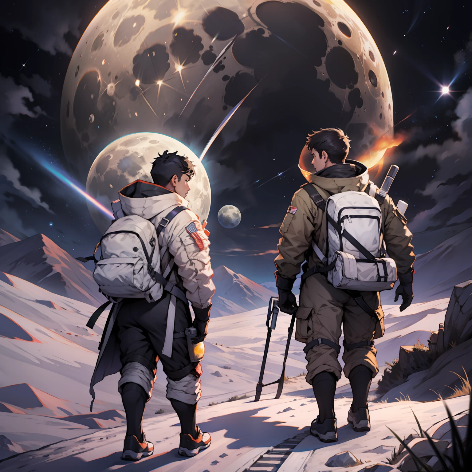Boys on the moon