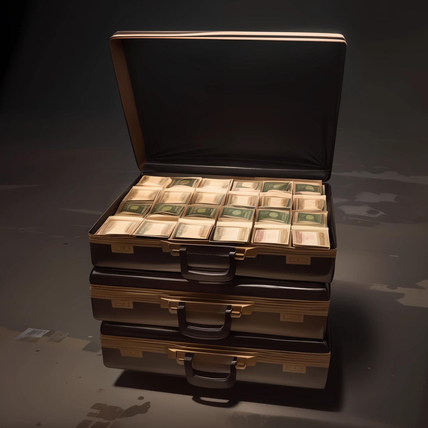 Black bag、（（Brown banknotes））