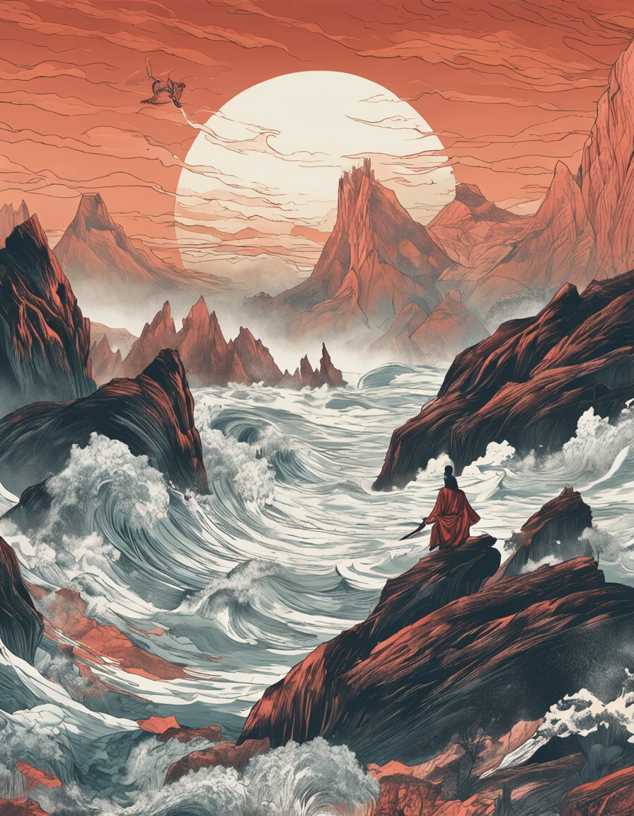 Best quality, masutepiece, 超A high resolution, (Photos realistic:1.4), surrealism, Dream-like,fusionart, Shadow Dancer, shadow magic, darkness control, stealth, Shadow steps,Mountain and Sea Sutra,mito