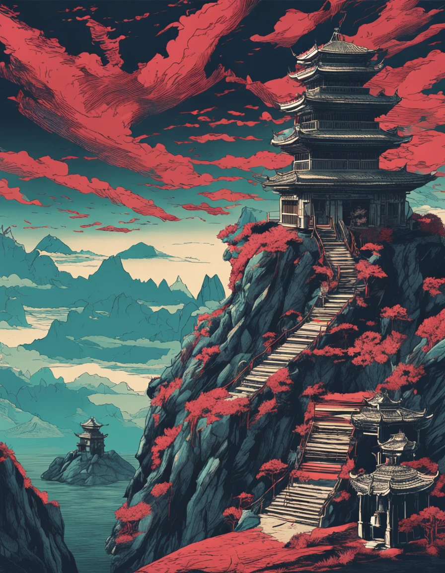 Best quality, masutepiece, 超A high resolution, (Photos realistic:1.4), surrealism, Dream-like,fusionart, Shadow Dancer, shadow magic, darkness control, stealth, Shadow steps,Mountain and Sea Sutra,mito
