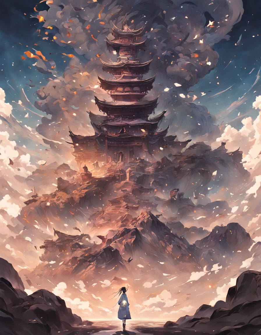 超A high resolution,surrealism,Dream-like,fusionart,shadow magic,darkness control,Shadow steps,Mountain and Sea Sutra,mito