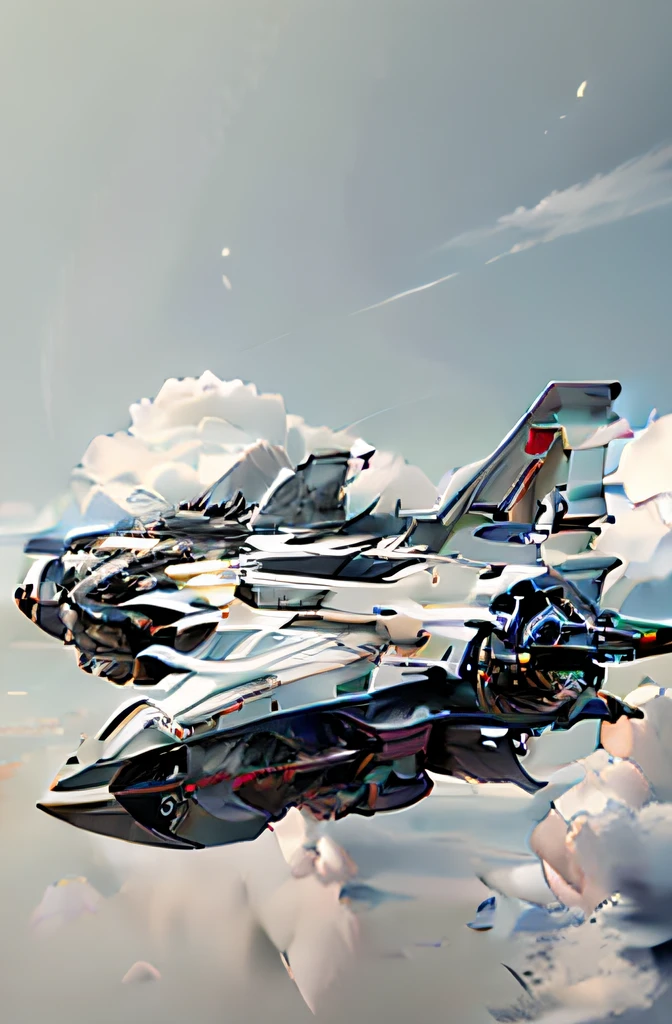Realistic,There are details,In the universe,Side view,Flew over a small delta wing spacecraft,Red,reddit, superflat, v wing,sci - fi weapon
