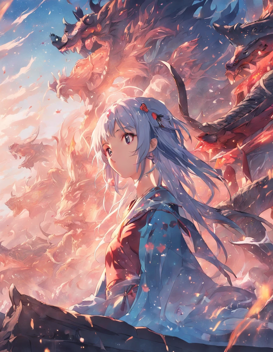 National style,ultra-realistic realism,magia,Fusion,mythological beasts,Mountain and Sea Sutra,shadowing,anime big breast