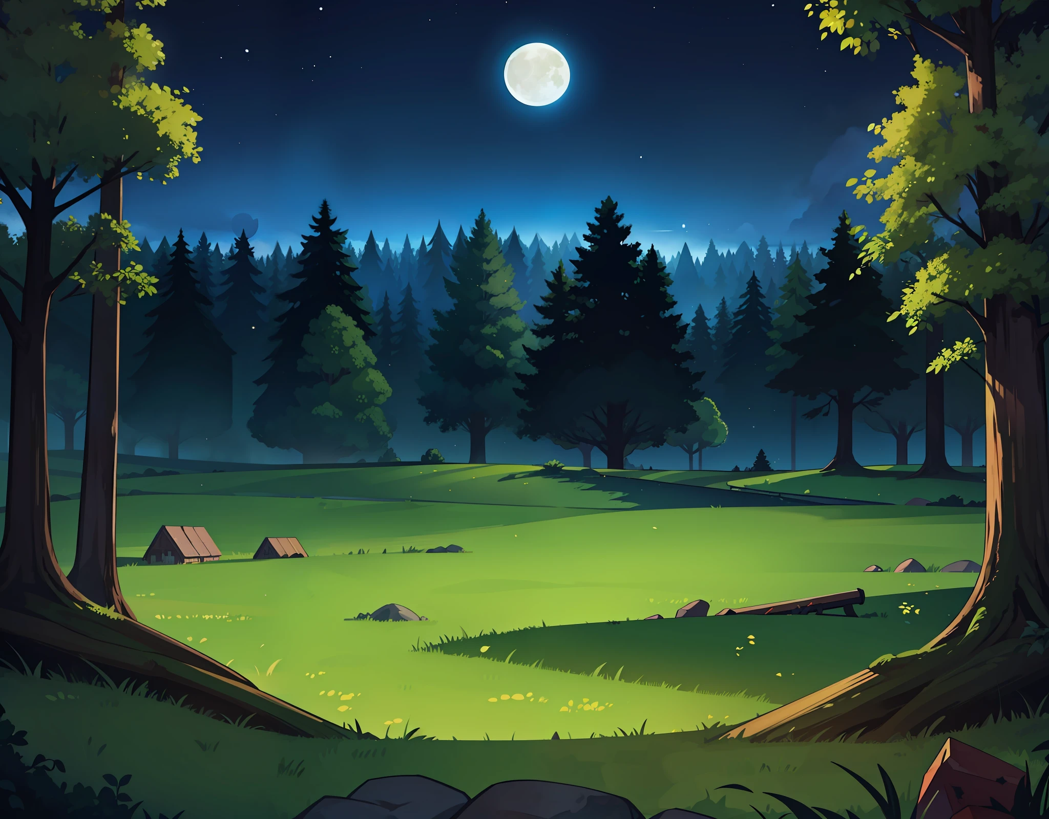 forest, battlefield background, game background, 2d game background, night, moon, rpg, Ruined King Game, mobile rpg, mobile game background, clear design