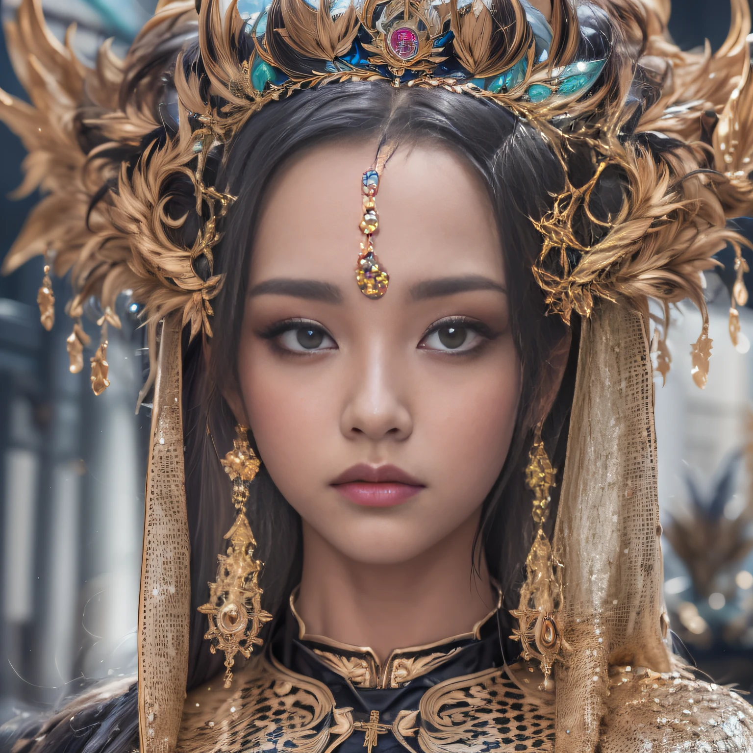 16k(tmasterpiece,k hd,hyper HD,16k)Long flowing black hair,Jewelry quarter in the back room,Brunette King ,Dragon Protector (realisticlying:1.4),Python pattern robe,Purple-pink tiara,Snowflakes fluttering,The background is pure,Hold your head high,Be proud,The nostrils look at people, A high resolution, the detail, RAW photogr, Sharp Re, Nikon D850 Film Stock Photo by Jefferies Lee 4 Kodak Portra 400 Camera F1.6 shots, Rich colors, ultra-realistic vivid textures, Dramatic lighting, Unreal Engine Art Station Trend, cinestir 800,Hold your head high,Be proud,The nostrils look at people