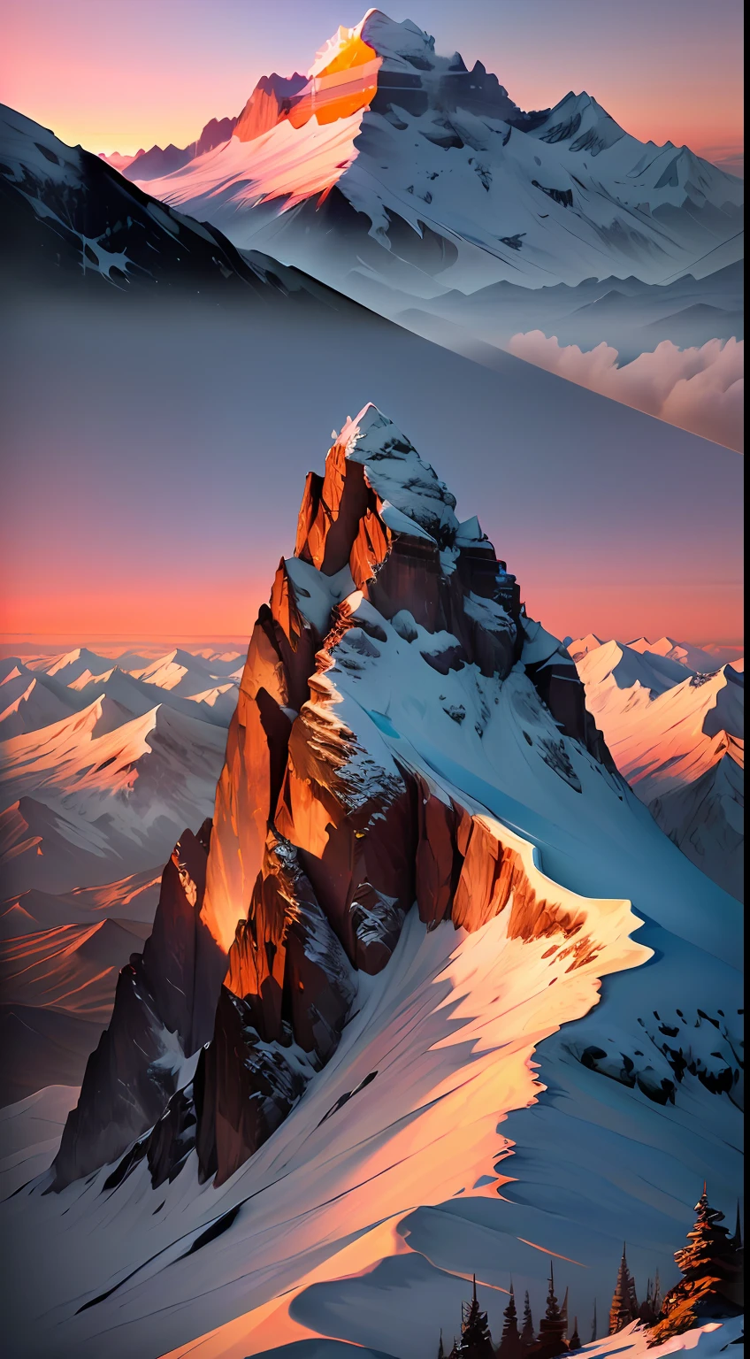 Denza N7 car sunrise mountain peak 4k quality mobile wallpaper