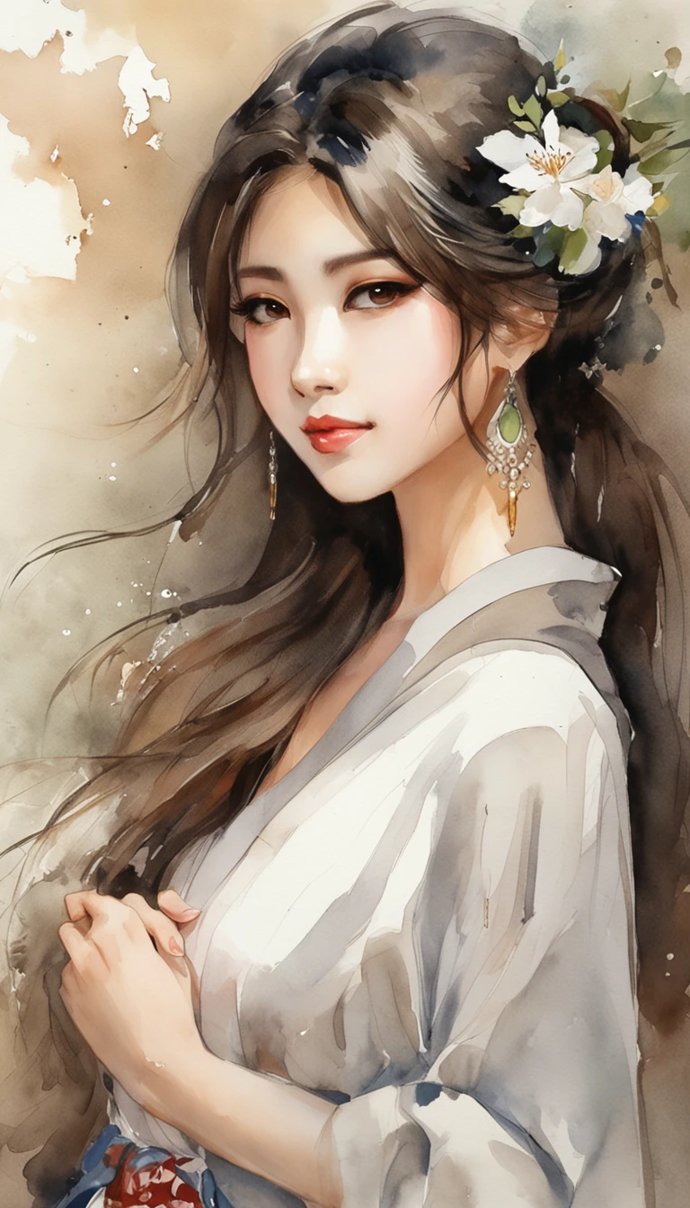 top-quality、Top image quality、Supreme beauty、1girl in、The streets of Kyoto、Morning、Temple、city light、The upper part of the body、closeup cleavage、hentail realism、RAW photo、