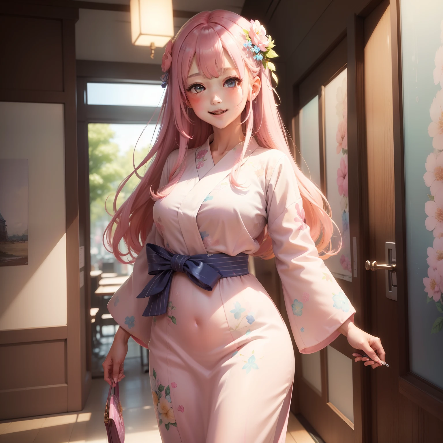 (PastelColors:1.3)、(Beautiful illustration:1.3)、(watercolor paiting:1.1)、
Detailed background、officeworker、Open your mouth and smile、Beautifully detailed、Moya、colourfull、marble、big butts、suits、panthyhose、yukata
Detailed Drawings、Vibrant colors、striking contrast、intricate detailes、Delicate depiction、Luminescent vias、Brightly colored eyes、Wearing intricate and delicate ornaments、glowing aura、Radiant hair、