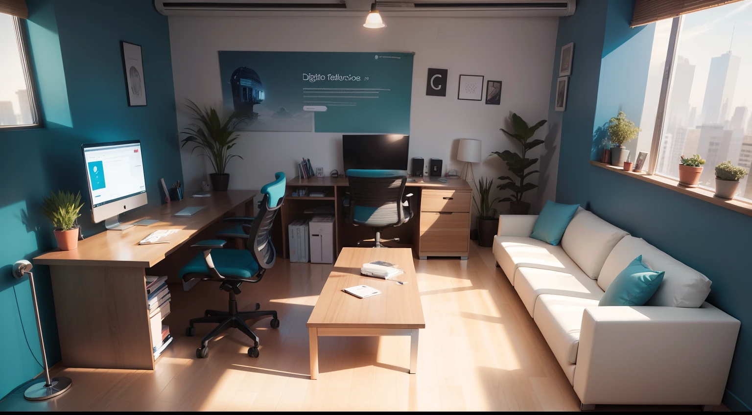Escritorio, Marketing Digital. Espacio de Trabajo