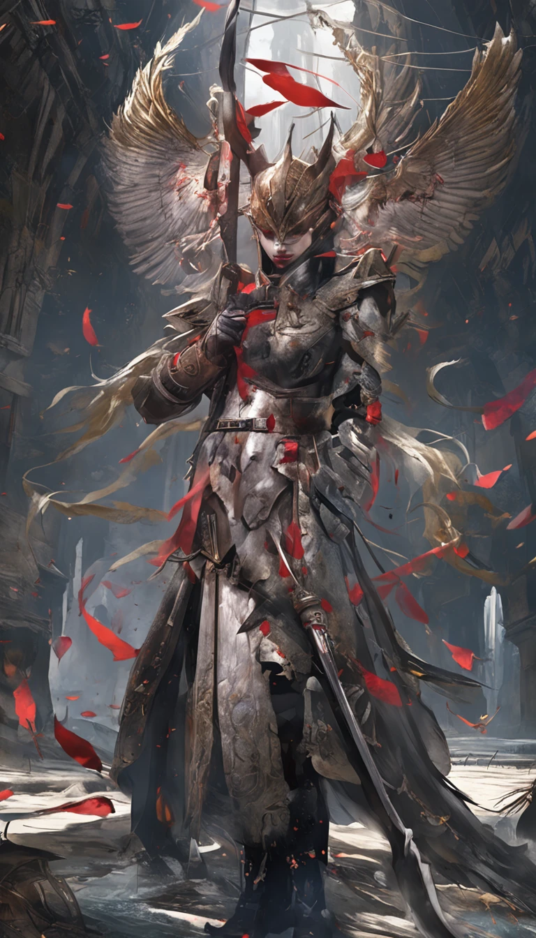 Best quality, Masterpiece, 超高分辨率, (photograph realistic:1.4), surrealism, Dream-like,fusionart, Shadowdancer, shadow magic, darkness control, stealth, shadowstep, umbral spells, hidden blade,Masterpiece, Fine, Delicate, detail, Brush strokes, A high resolution(Close-up:1.0)Thick,(flat_Color:1.1),(Colorful:1.3),(Dark tones:1.5),lens_flare,film_composition,cinematic ligh_lighting(Don't look at the camera:1.4)(Look away:1.4)Solo(Full body shot:1.0)(Solo:1.0)1girll,in a panoramic view, Wide shot, Ultra-wide angle, From below,Female lord,ride horse,European aristocrats,(medieval times),Black iron armor,European ironclads,Red cape,European longsword,Head armor,Nordic Indoor,with black background