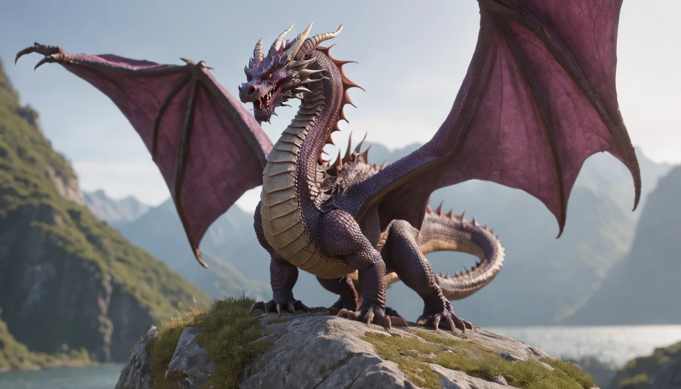 (Wide shot:1.0) (Full body shot:1.0)(professional 3d render:1.3) af (Realistic:1.3) most beautiful artwork photo in the world,Masterpiece, Fine, Delicate, detail, Brush strokes, A high resolution(Close-up:1.0)Thick,(flat_Color:1.1),(Colorful:1.3),(White and purple color scheme, circling dragon,long,no humans,dragon,Mountains and rivers in the background, far away,panorama, wide shot, Ultra-Wide Angle, from below,dragon_real,Ferocious expression in dynamic pose, Fantastic location, Majestic cluttered environment)), full body 8k unity render, action  shot, skin pore, very dark lighting, heavyshading, Detailed, Detailed face, (vibrant, photograph realistic, Realistic, Dramatic, Sharp focus, 8K),(Intricate:1.4),  (Highly detailed:1.4), Digital painting, rendering by octane, art  stations, concept-art, smooth, Sharp focus, illustration, Art germ, (loish:0.23), wlop ilya kuvshinov, and greg rutkowski and alphonse mucha gracias, (Global illumination, Studio light, volumettic light),  ,