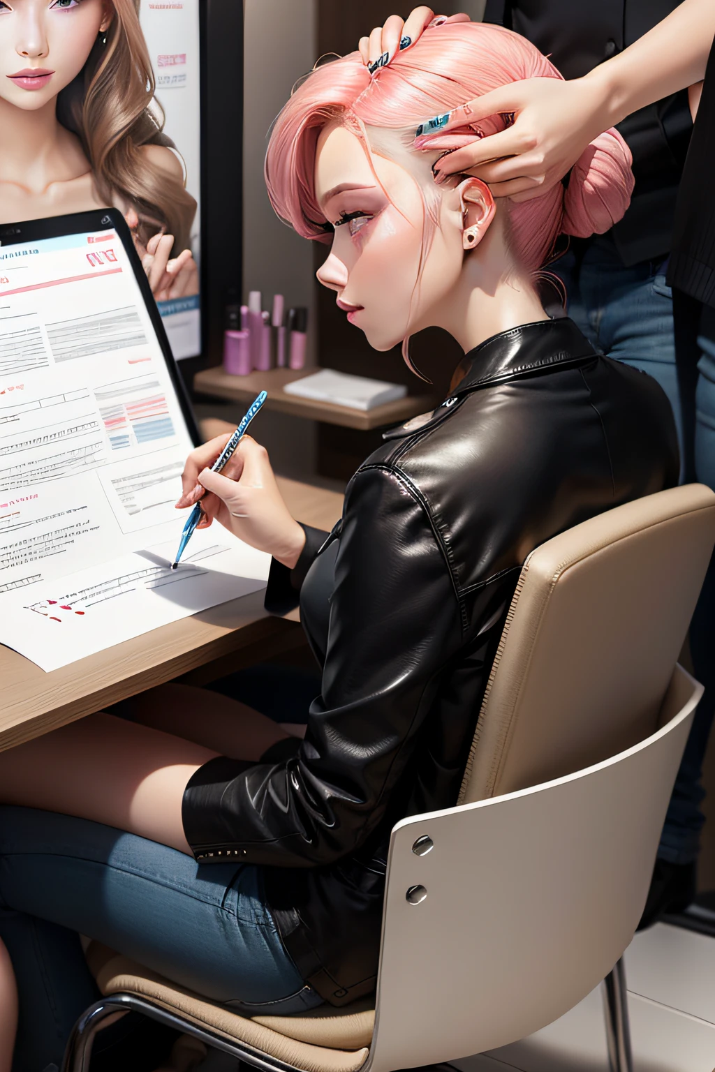 Beauty industry information article,beauty salon,Manage story material,Salary information,Sales process materials,Poster material,Card design materials