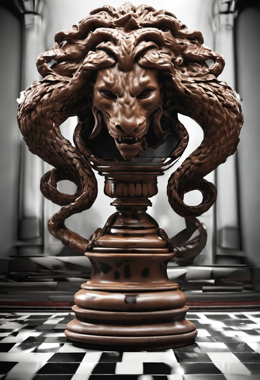 adesivo gorgon chess busto visto de frente