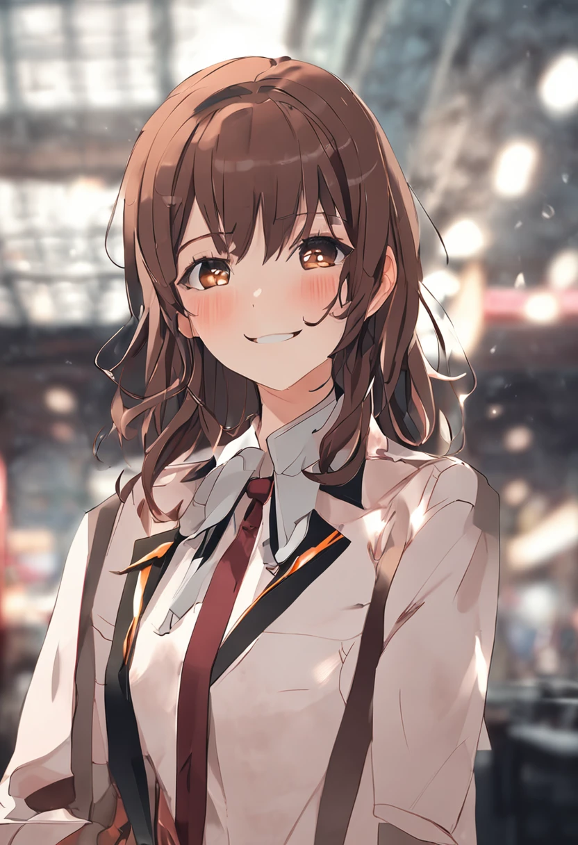Beautuful Women、suits、Computer work、wears glasses、Brown hair、Maki Nishiyama、a smile、building、cafes、Adults