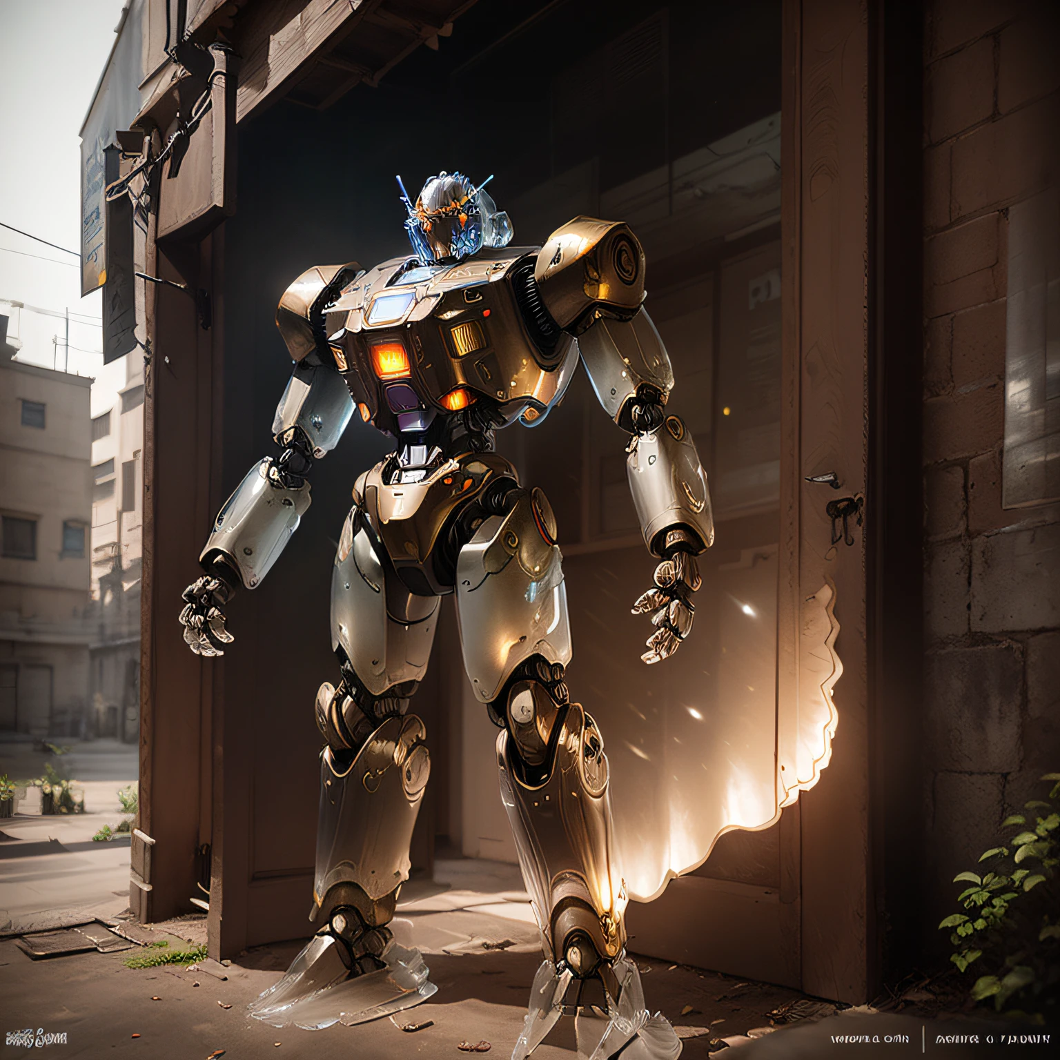 High-Tech Gundam,Gears of War,(((((Translucent robot)))))