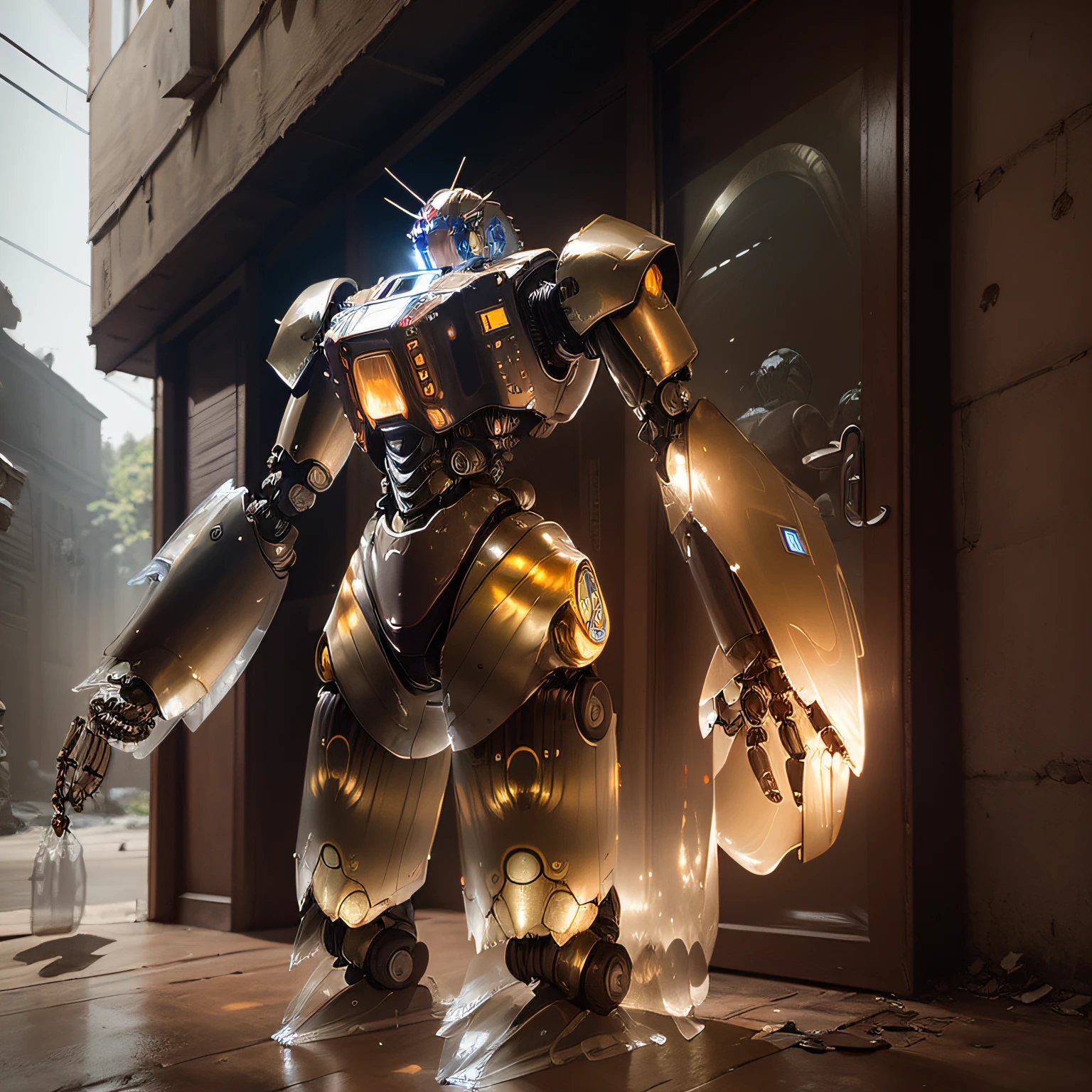 High-Tech Gundam，Gears of War,(((((Translucent robot)))))