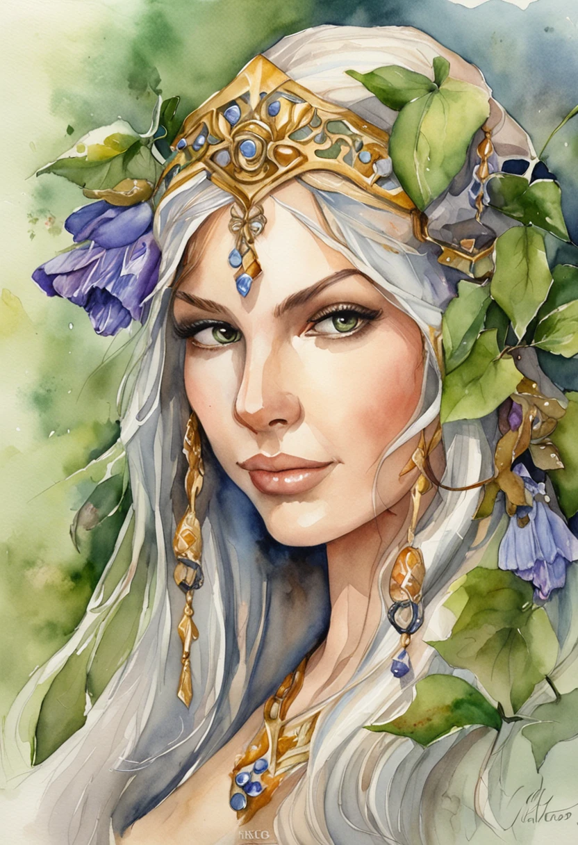 elf, elven ears,liv tyler face, semi body portrait