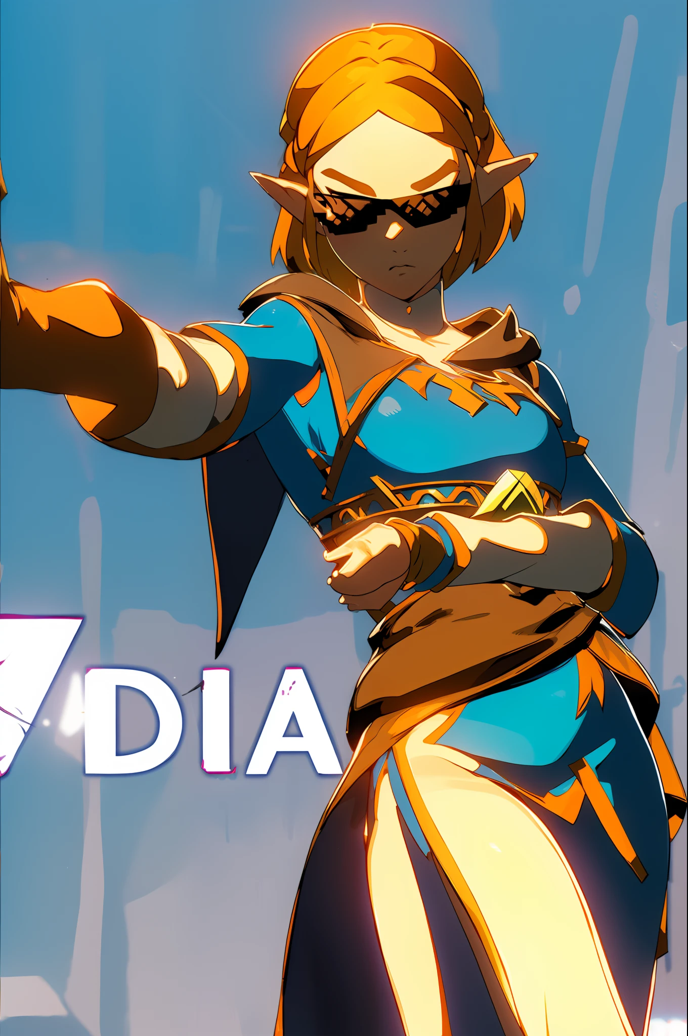 "
zelda\(princess\) confidently leaning into a microphone, adjusting her deal with it attitude as she's the hottest rapper in the hood. DealWithIt"