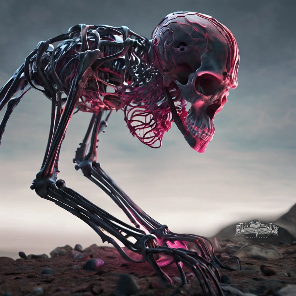 skelleton，flesh and blood，tentaculata，The eye，The mouth，Fusion，terroral