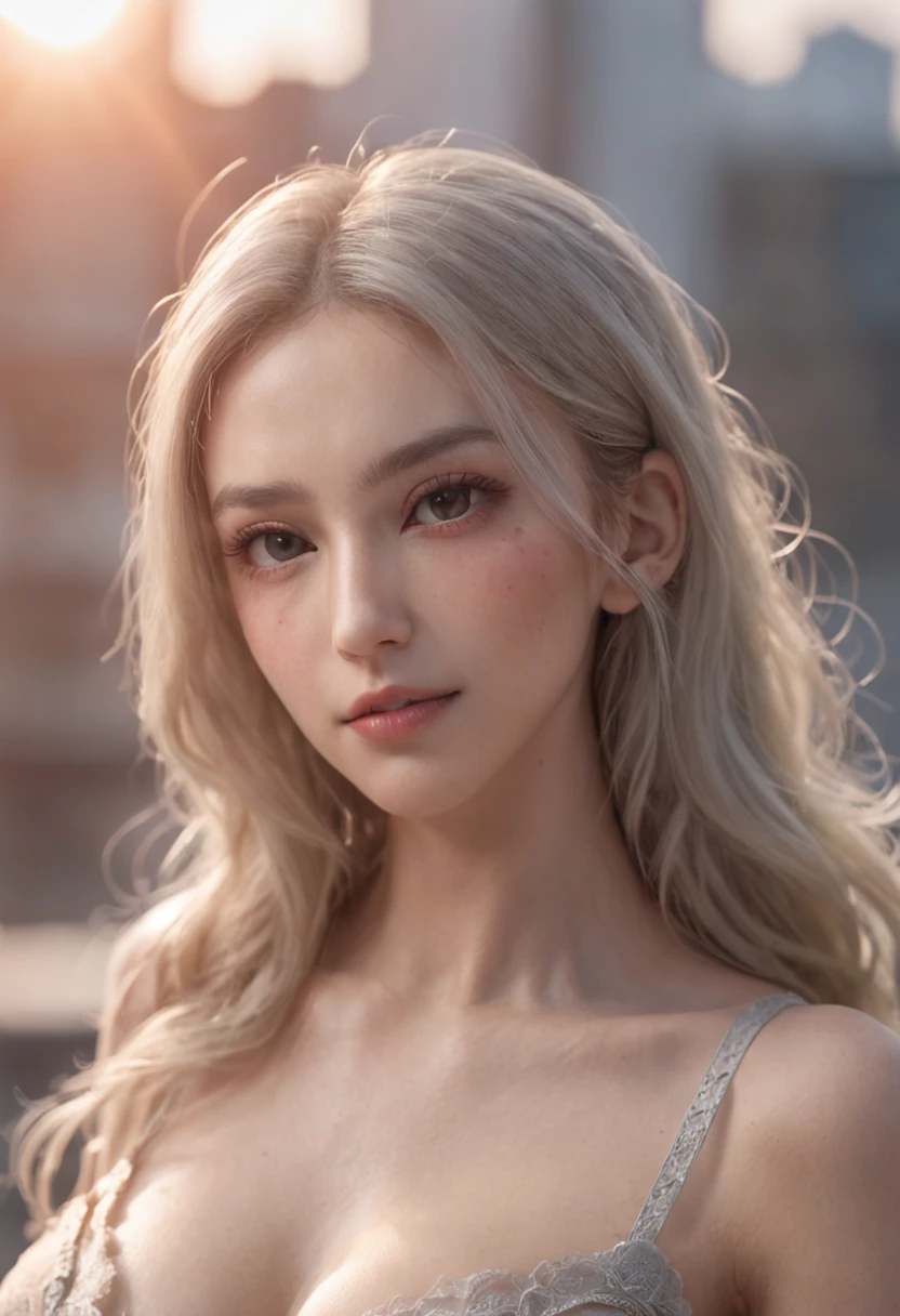 {{{{Masterpiece, Realistic, Extremely detailed, Intricate details, Sharp focus, 8K, A high resolution, Depth of field, absurderes, high quality facial shadowing, dynamic shadowing, Cinematic lighting, Perfect lighting}}}}, Best quality, asian qualities, {facingviewer}, {Front view}, {with hands behind her back}, {Solo}, Beautiful young girl, {{{Extremely detailed girl, Perfect ???????, Perfect body}}}, {{{Beautiful and delicate sweet buttocks, vibrant white hair}}}, {{{Sweet multi-layered hair}}}, {{beautiful-detailed facial structure}}, {{Detailed beautiful face}}, {{Sexy face}}, {{Detailed face:1.33}}, {{美丽细致的眼睛}}, Big eyes, {{{{Detailed dark blue eyes}}}}, {{{{High detail, sharp, clear and cloudless black cat's eye pupils}}}}, {{{{vibrant eye colors}}}}, {{Detailed large}}, {{{Beautiful and delicate big}}}, {{breasts parted}}, {{Slim arms}}, {{{{beautiful-detailed fingers}}}}, {{Slim waist}}, {{Thick thighs}}, {{{ass showing}}}, {{{perineum showing}}}, {{{ oozes between the legs}}}, {{{Detailed legs}}}, {{{Blushing}}}, {{Cute and shy expression}}, {{aroused}}, {{slightly open mouth}}, Fashion, Wedding dress, shift dresses, {{{Beautiful detailing sexy transparent white strapless high single slit wedding dress}}}, {{{Delicate and detailed white high heels}}}, {{Standing in a dimly lit ballroom，A chandelier hangs overhead，Moonlight shone through the windows}}, NSFW
