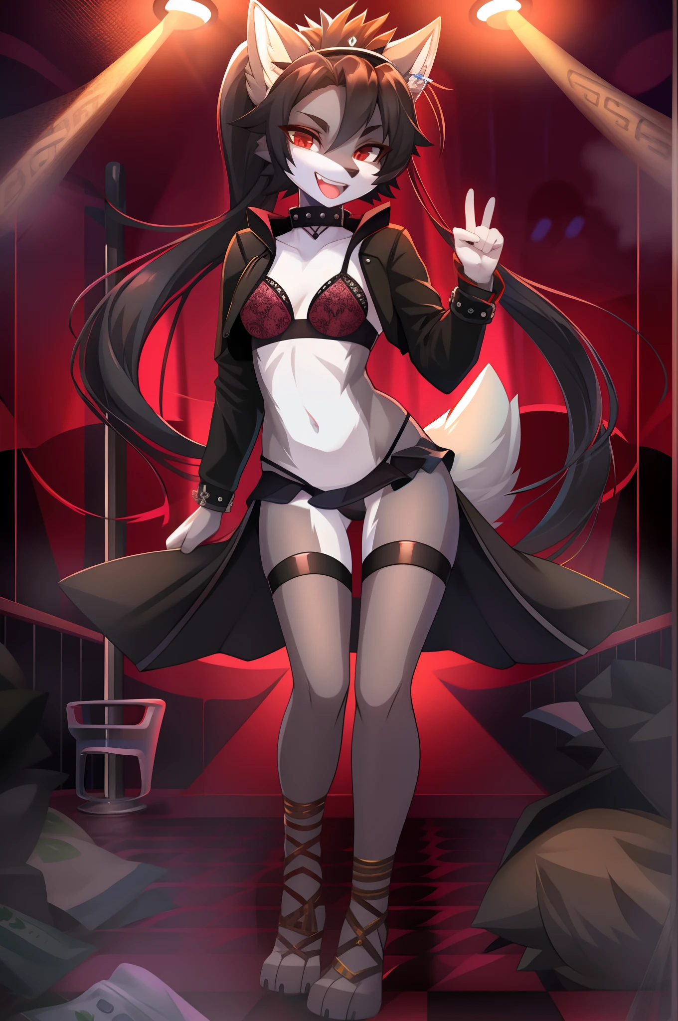 Detailed hand, peace sign,